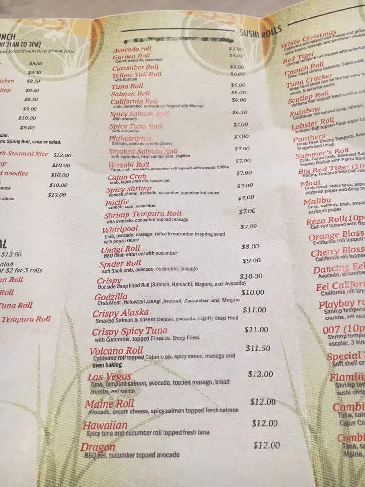 Wasabi Sushi And Teriyaki - Greensboro, NC menu_pic