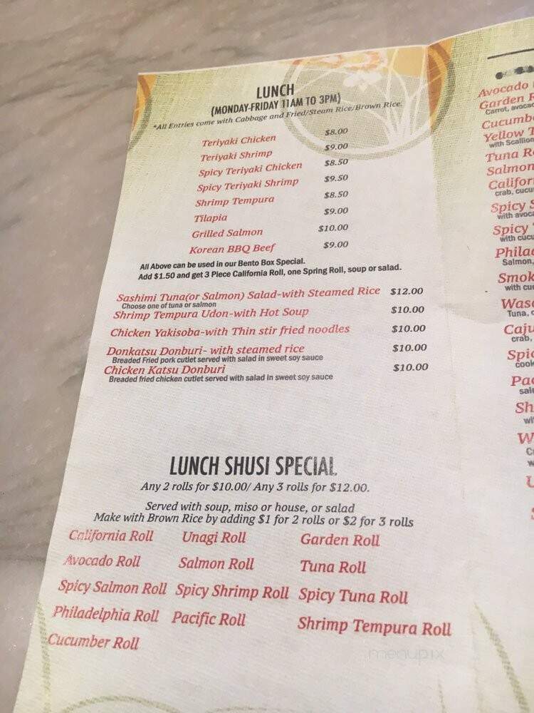 Wasabi Sushi And Teriyaki - Greensboro, NC menu_pic