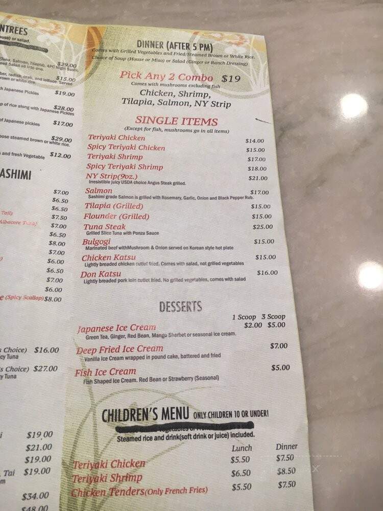 Wasabi Sushi And Teriyaki - Greensboro, NC menu_pic