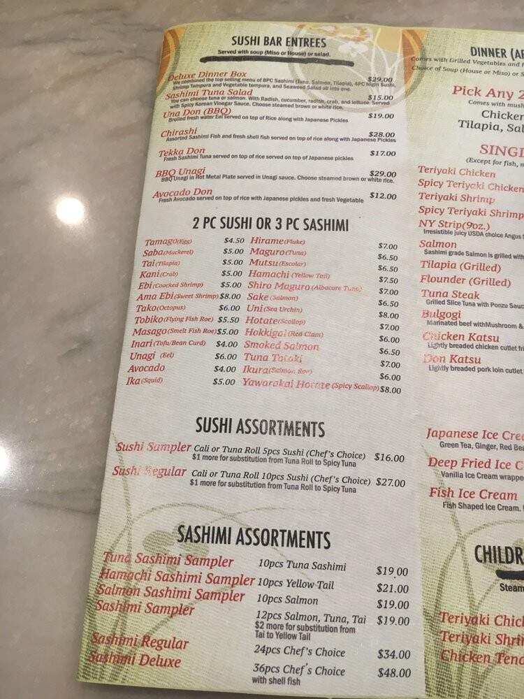Wasabi Sushi And Teriyaki - Greensboro, NC menu_pic
