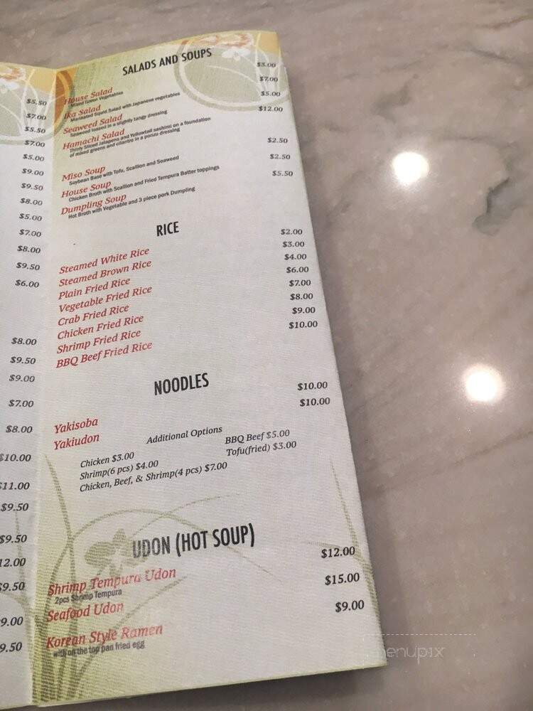 Wasabi Sushi And Teriyaki - Greensboro, NC menu_pic