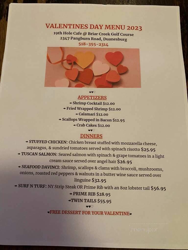 19th Hole Cafe - Rotterdam, NY menu_pic