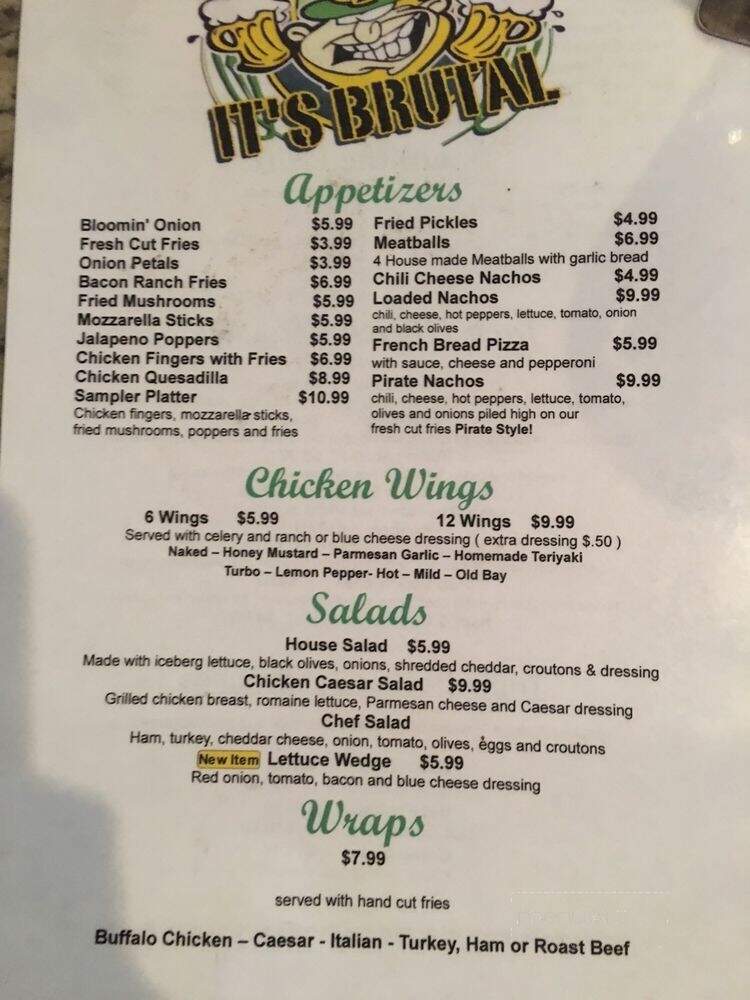 Jimmagan's - Myrtle Beach, SC menu_pic
