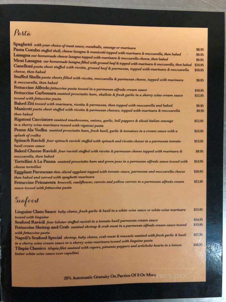 Napoli's - Amarillo, TX menu_pic