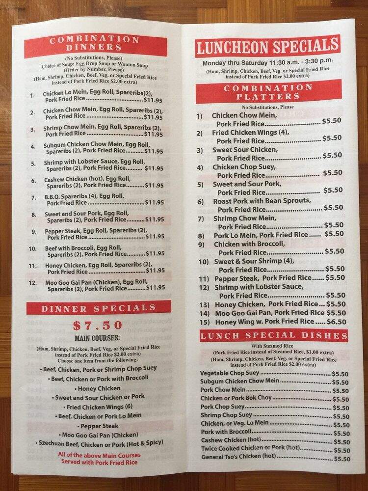 Canton Chinese Restaurant - Homestead, FL menu_pic