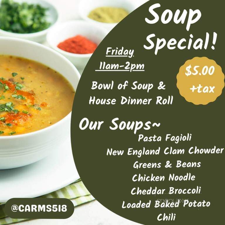Carm's Restaurant - Scotia, NY menu_pic