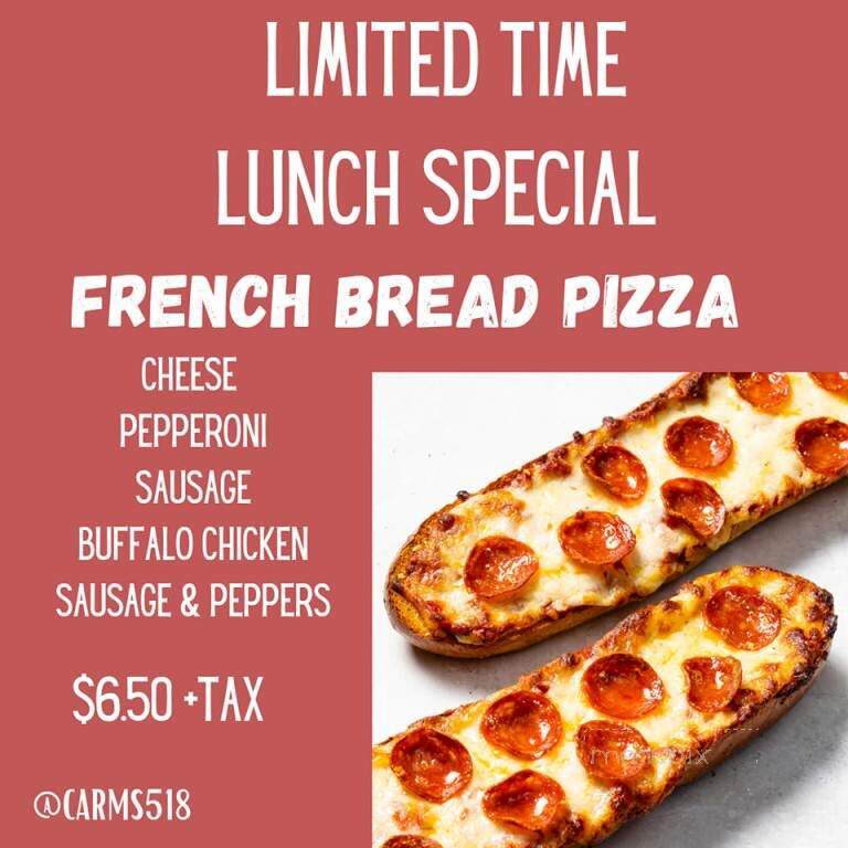Carm's Restaurant - Scotia, NY menu_pic