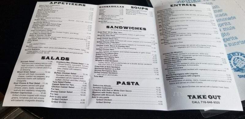 Wheeler's Restaurant - Brooklyn, NY menu_pic