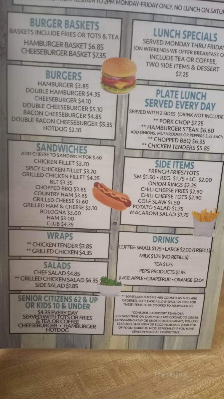 Judy's Cafe - Lenoir, NC menu_pic