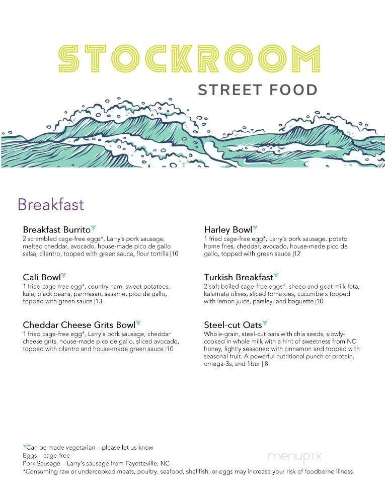 Stockroom Street Food - Ocracoke, NC menu_pic