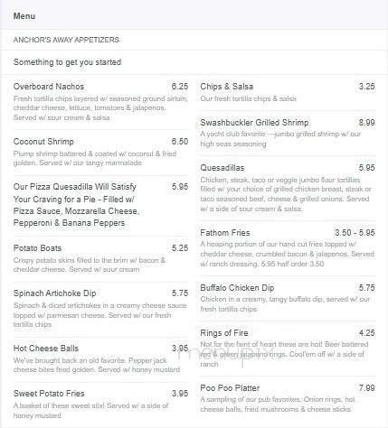 Yacht Club - Ripley, WV menu_pic