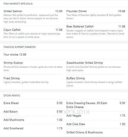 Yacht Club - Ripley, WV menu_pic