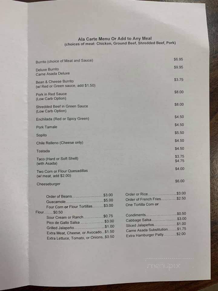 Cristina's - Crescent City, CA menu_pic