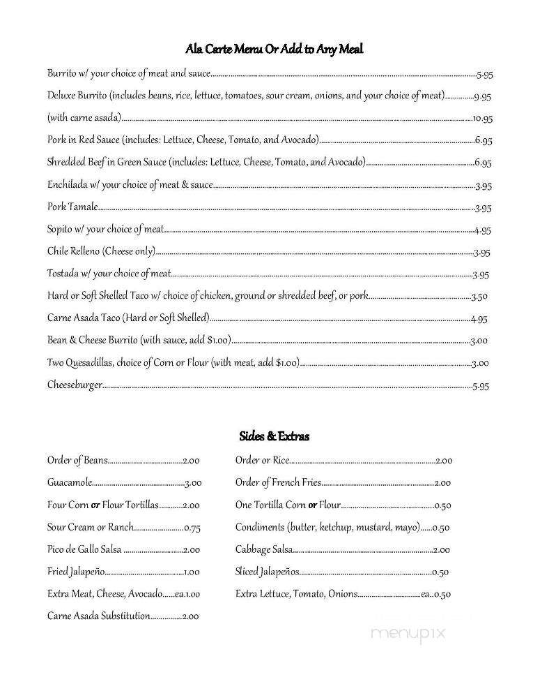 Cristina's - Crescent City, CA menu_pic