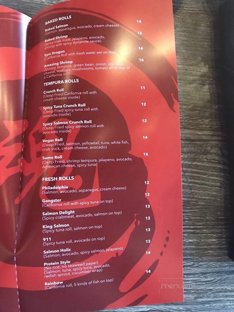 Tamashi Japanese Restaurant - Albuquerque, NM menu_pic