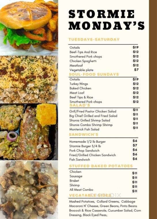 Stormie Monday's - Fort Worth, TX menu_pic