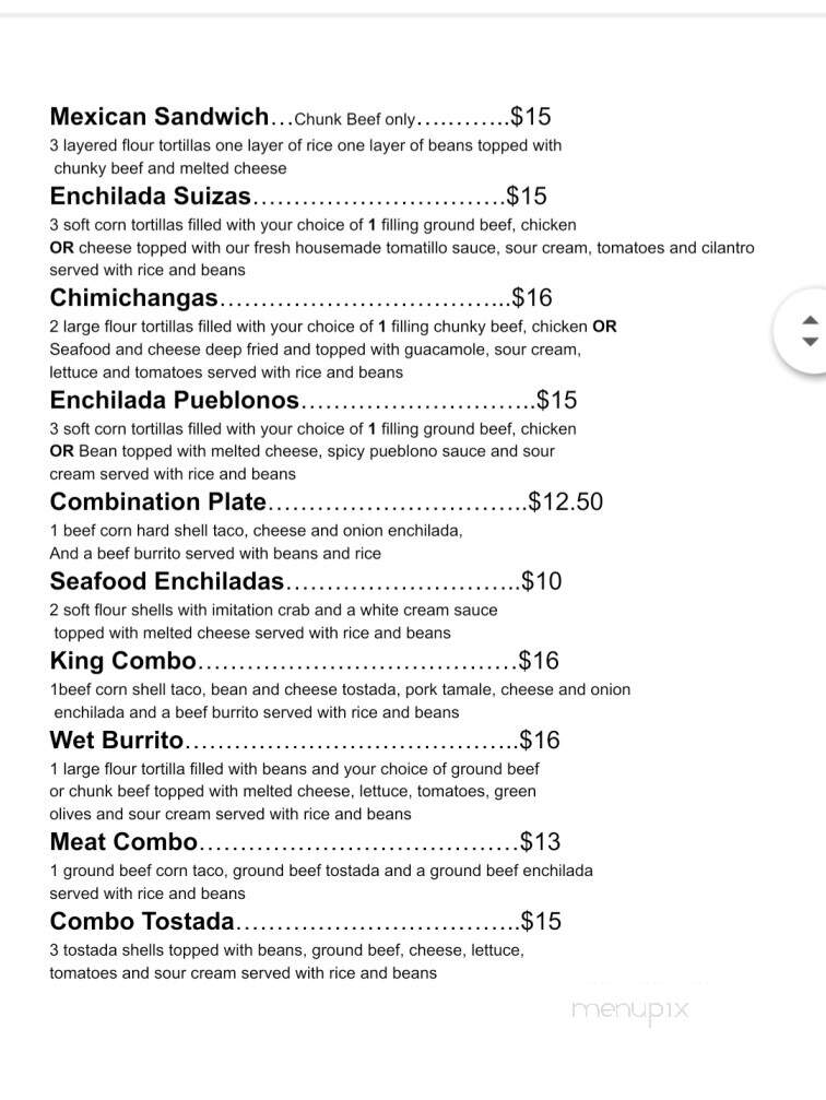 Mexicali and More - Howell, MI menu_pic