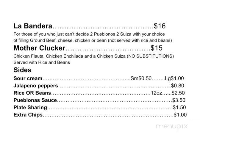 Mexicali and More - Howell, MI menu_pic