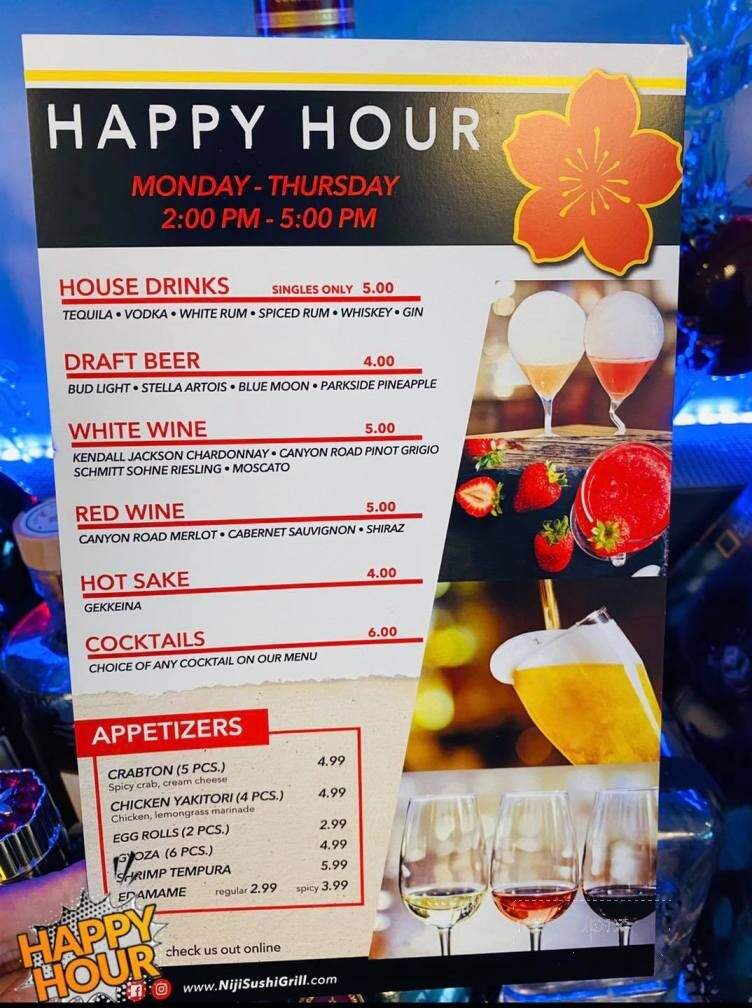 Niji Sushi Bar & Grill - Springfield, MO menu_pic