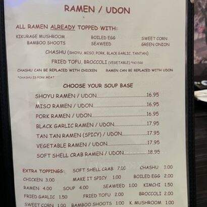 Happy Ramen and Sushi - Pinole, CA menu_pic