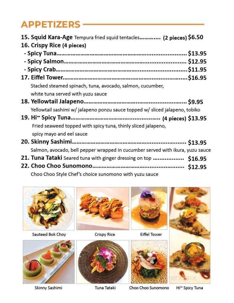 Choo Choo Train - Leonia, NJ menu_pic