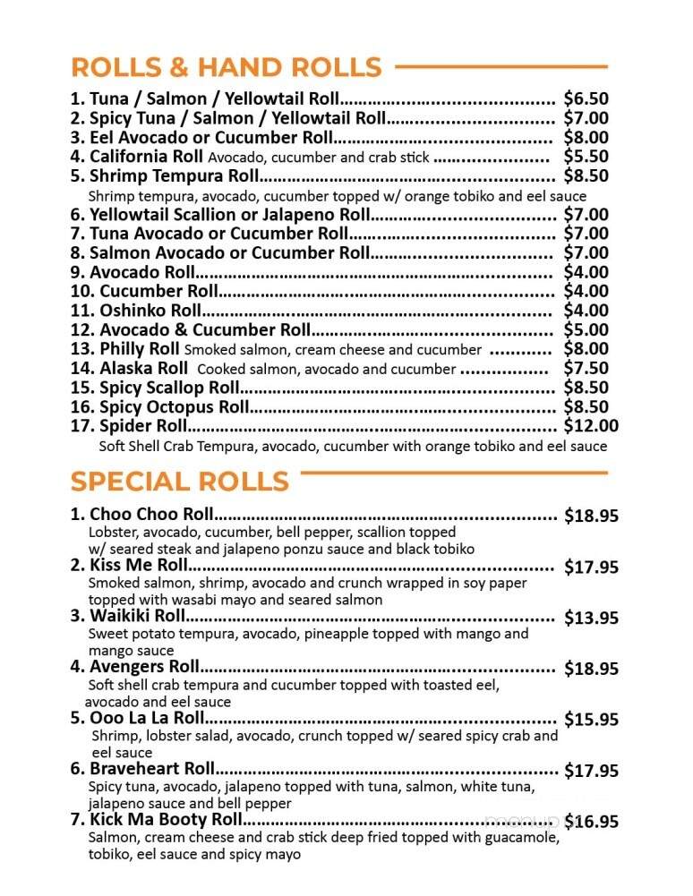 Choo Choo Train - Leonia, NJ menu_pic
