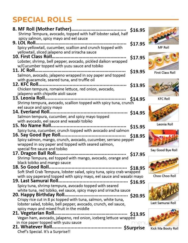 Choo Choo Train - Leonia, NJ menu_pic