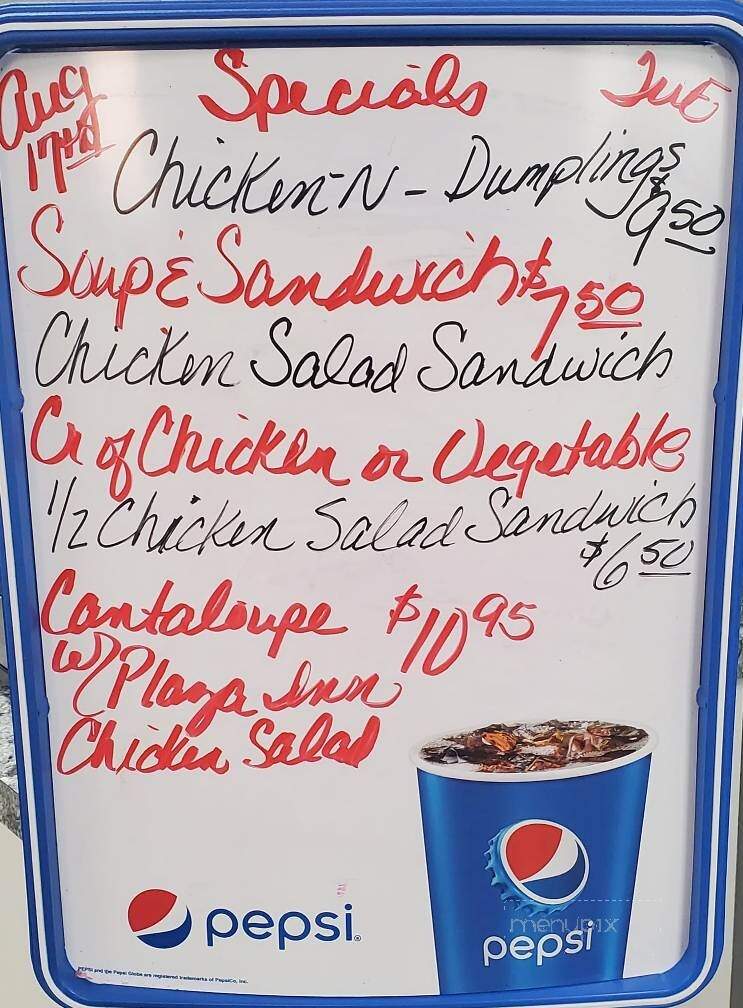 Plaza Inn Restaurant - Ontario, OR menu_pic