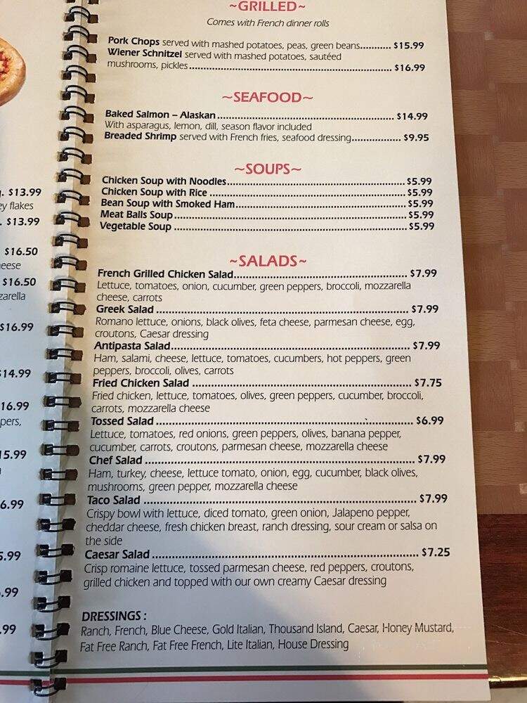 Dolce - Hagerstown, MD menu_pic