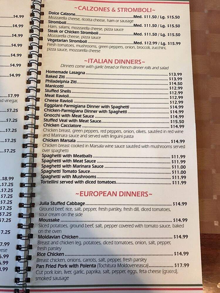 Dolce - Hagerstown, MD menu_pic