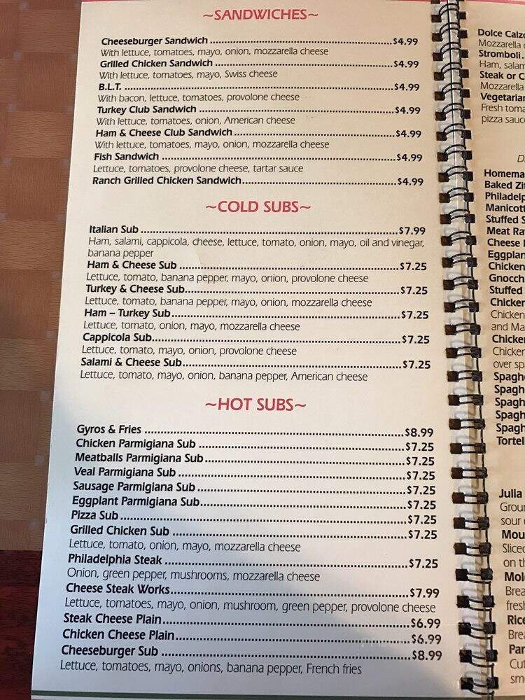 Dolce - Hagerstown, MD menu_pic
