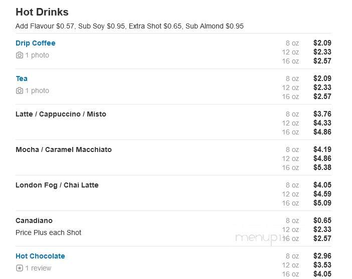 What's Brewing On Broadway - Nakusp, BC menu_pic