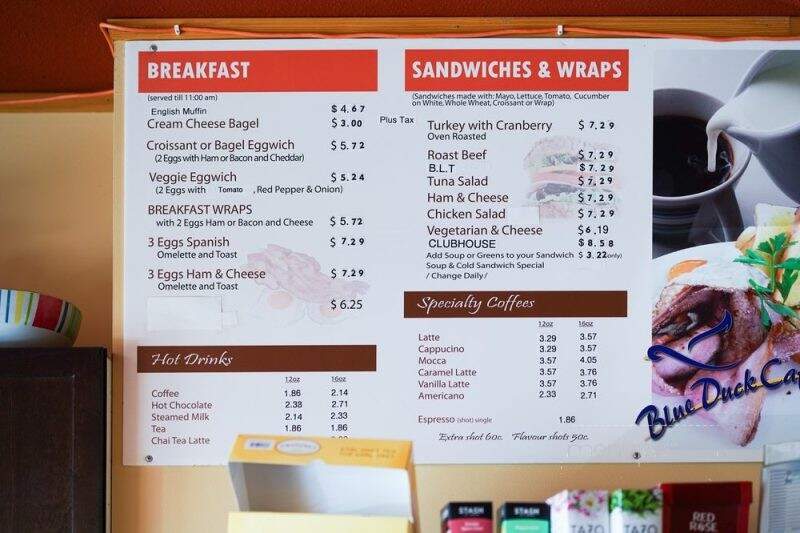 Blue Duck Cafe - Richmond, BC menu_pic