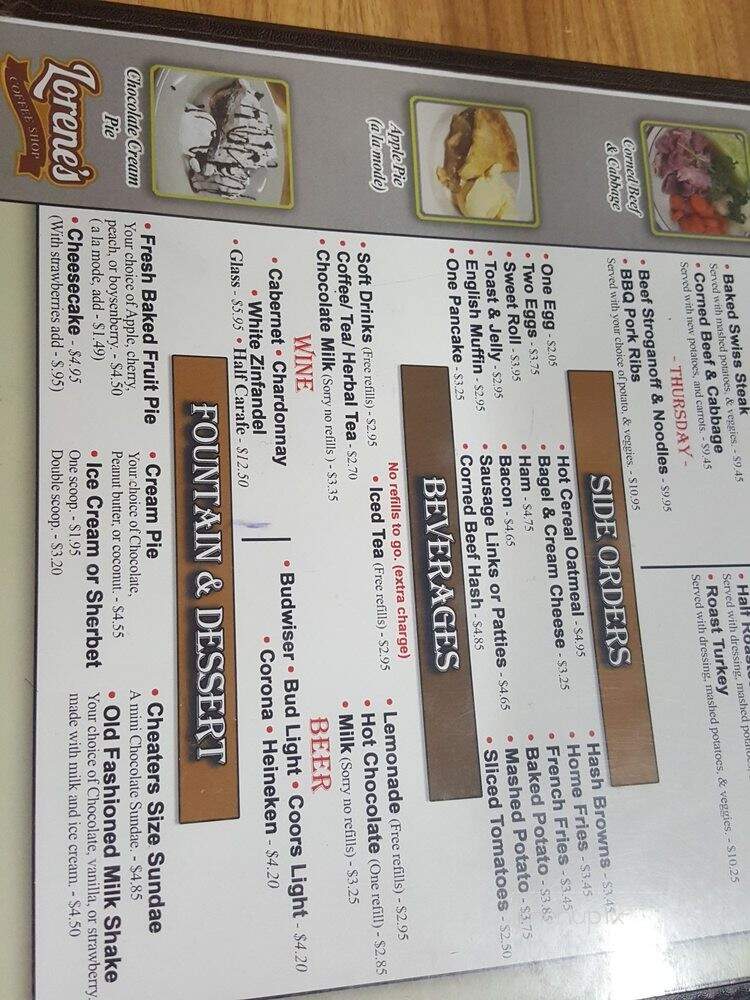 Lorene's Downtown - Bakersfield, CA menu_pic