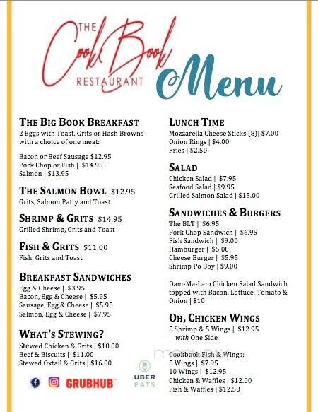 The Cookbook Restaurant - Jacksonville, FL menu_pic