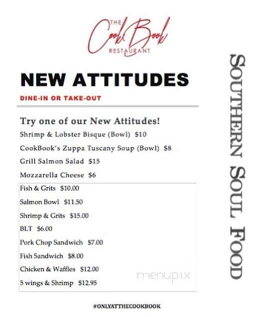 The Cookbook Restaurant - Jacksonville, FL menu_pic