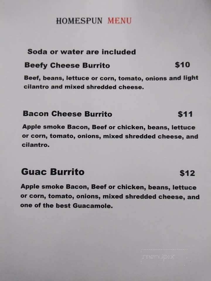 Barn Belly Burgers - Aragon, GA menu_pic