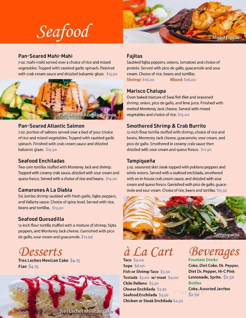 Puerto Vallarta Mexican Restaurant - Wichita, KS menu_pic