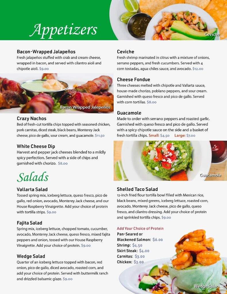Puerto Vallarta Mexican Restaurant - Wichita, KS menu_pic