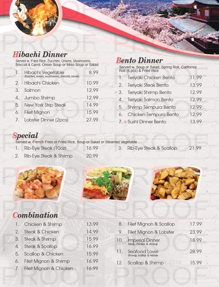 Yamato Sushi Steakhouse - Martin, TN menu_pic