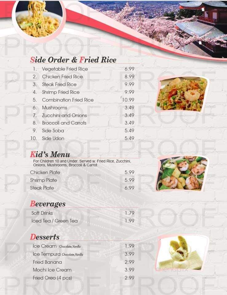 Yamato Sushi Steakhouse - Martin, TN menu_pic