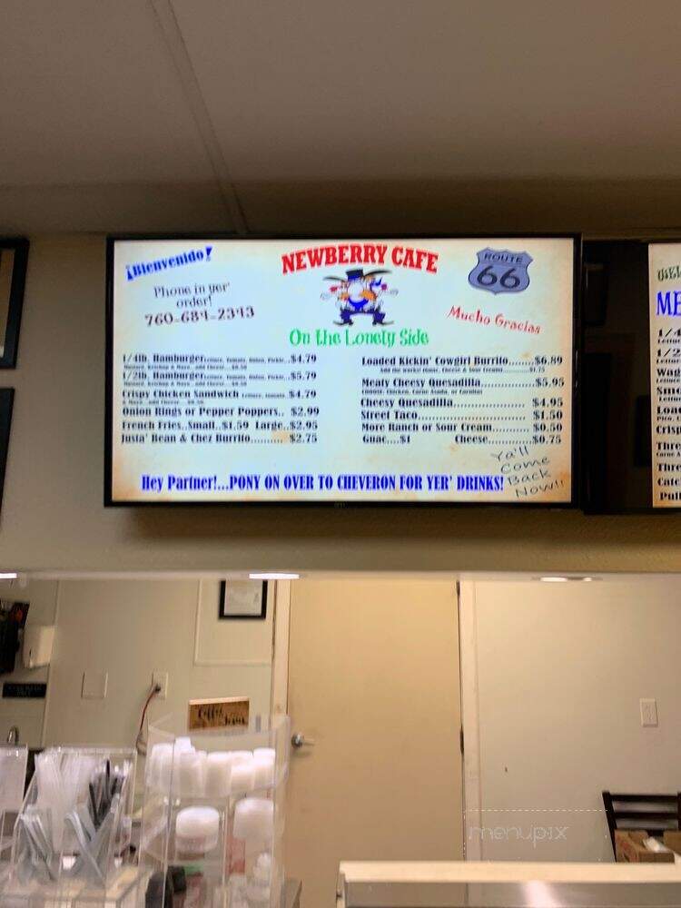 Newberry Cafe - Newberry Springs, CA menu_pic