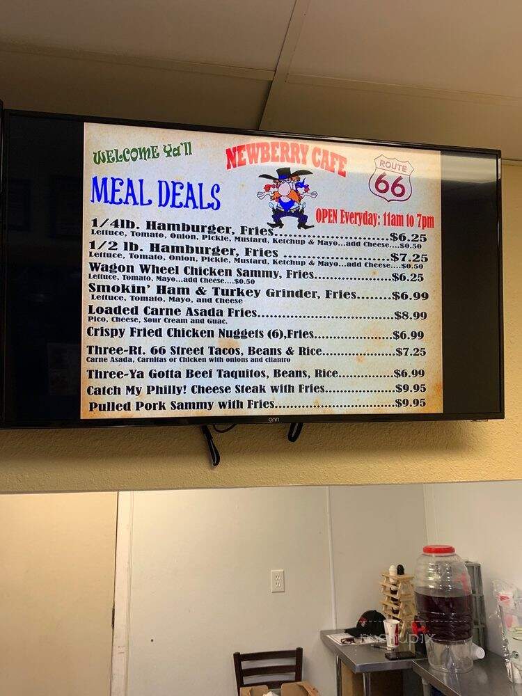 Newberry Cafe - Newberry Springs, CA menu_pic