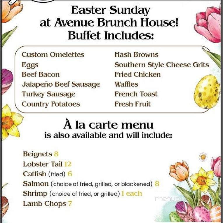 Avenue Brunch House - Dearborn, MI menu_pic
