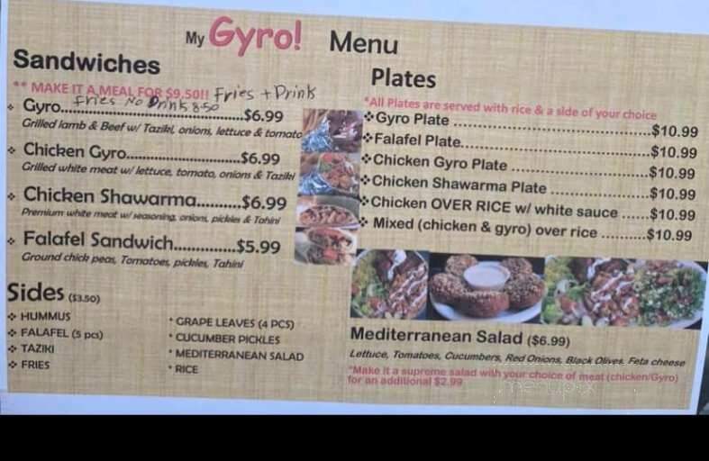 Oh My Gyro - Greenville, NC menu_pic