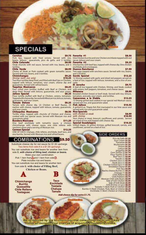 Coyol Mexican Grill - De Soto, MO menu_pic