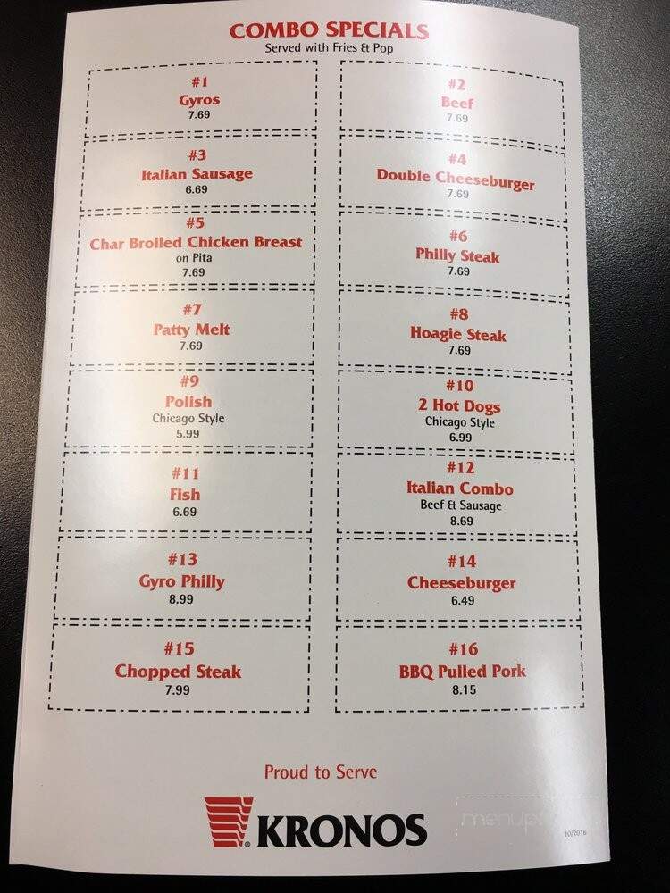 Marnell Drive In - Chicago Heights, IL menu_pic