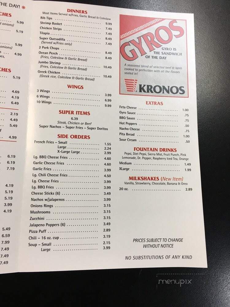 Marnell Drive In - Chicago Heights, IL menu_pic