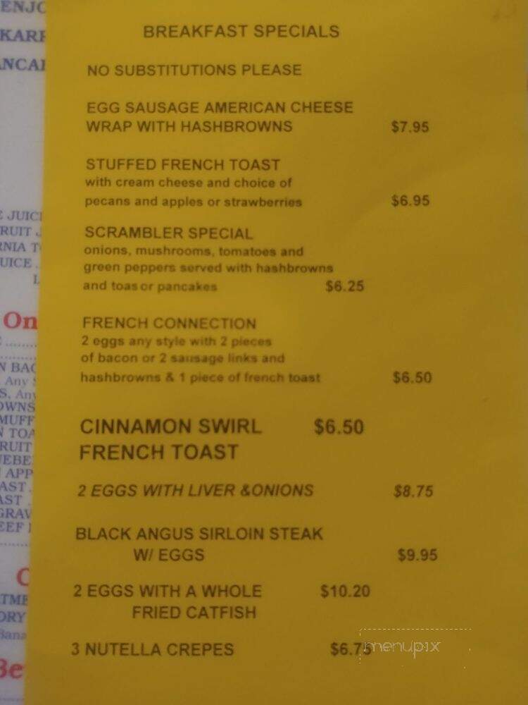 Nikarry's Restaurant - Aurora, IL menu_pic