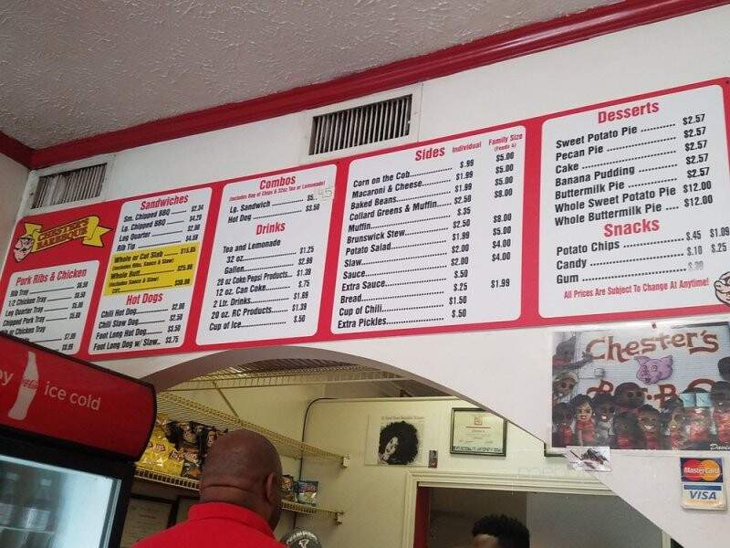 Chester's Barbeque - Columbus, GA menu_pic